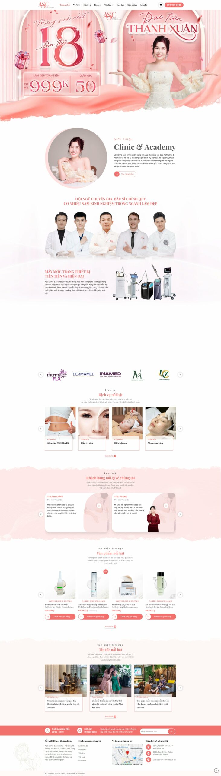 Mẫu website dịch vụ Asc Luxury Span