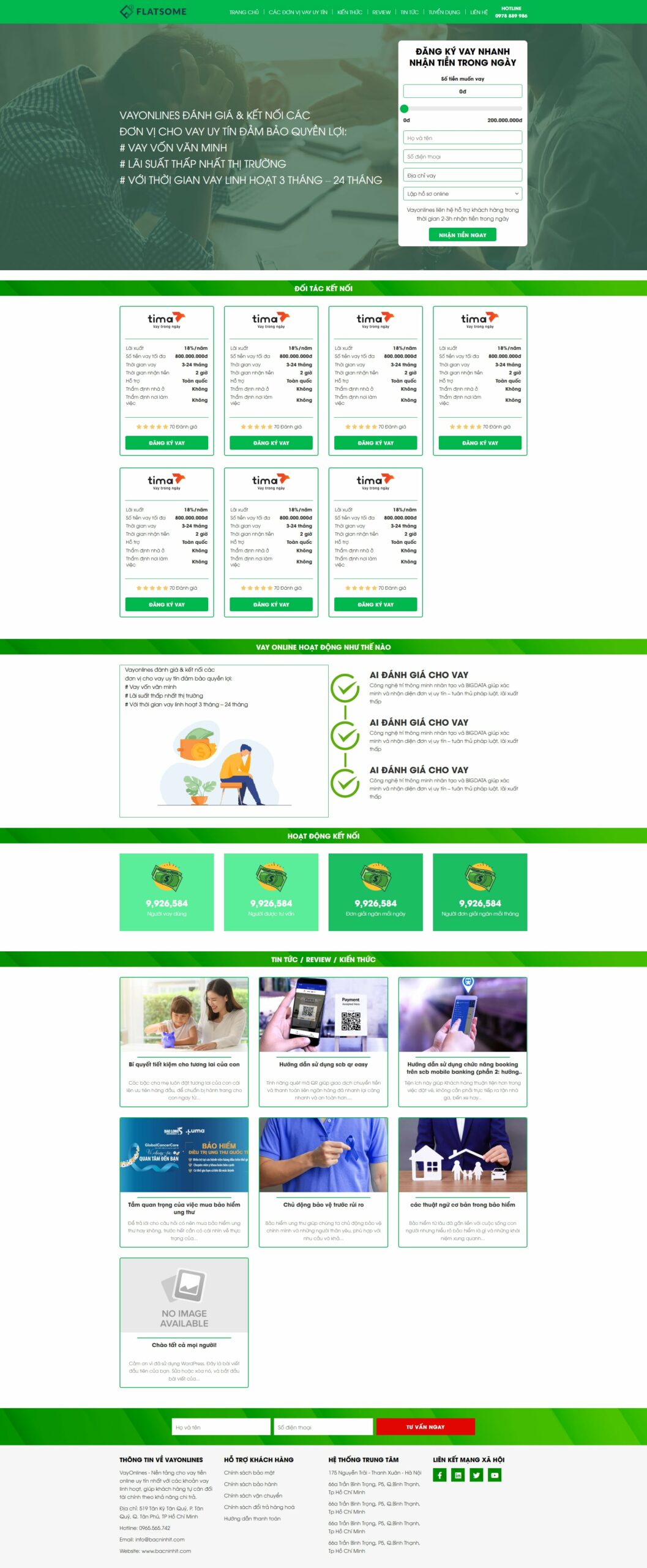 Mẫu website tin tức tài chính