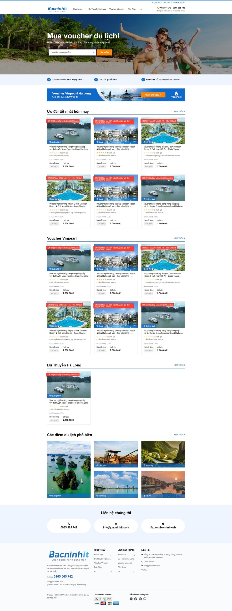 Mẫu website voucher du lịch
