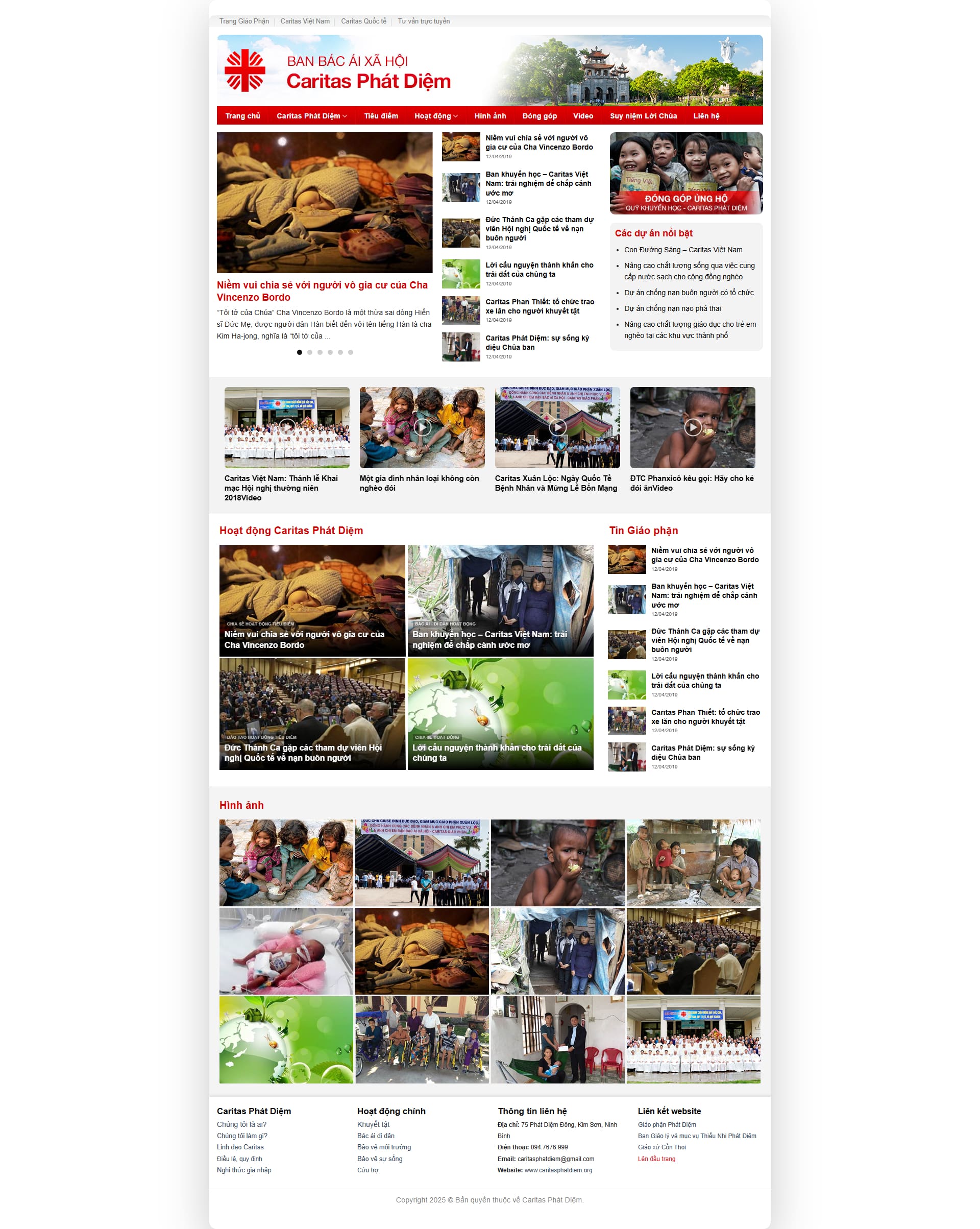 Mẫu website tin tức xã hội phát diệm