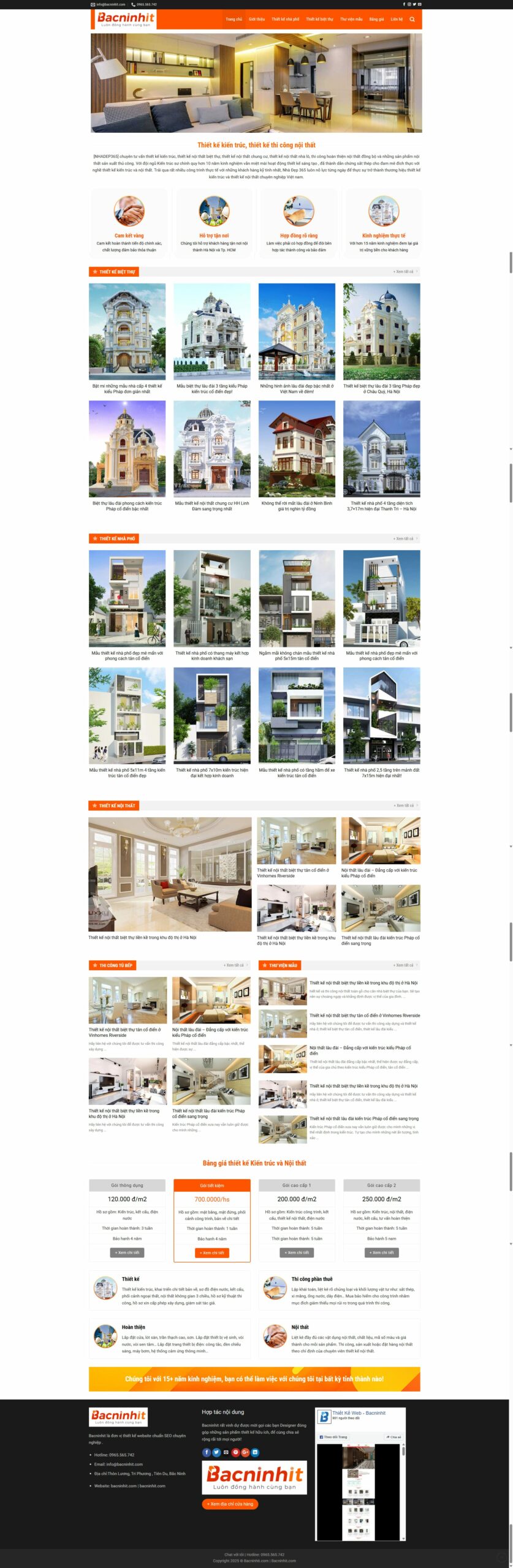 Mẫu website kiến trúc