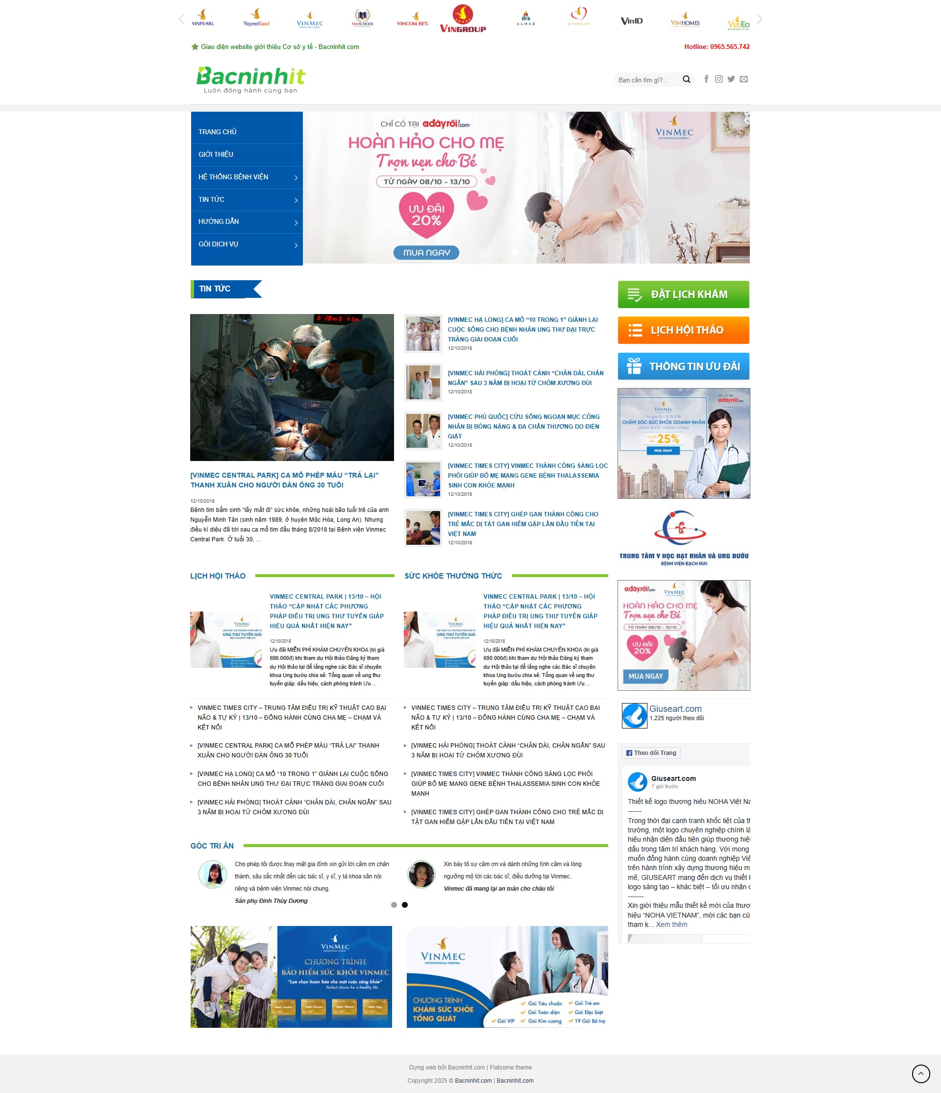 Mẫu website tin tức bệnh viện