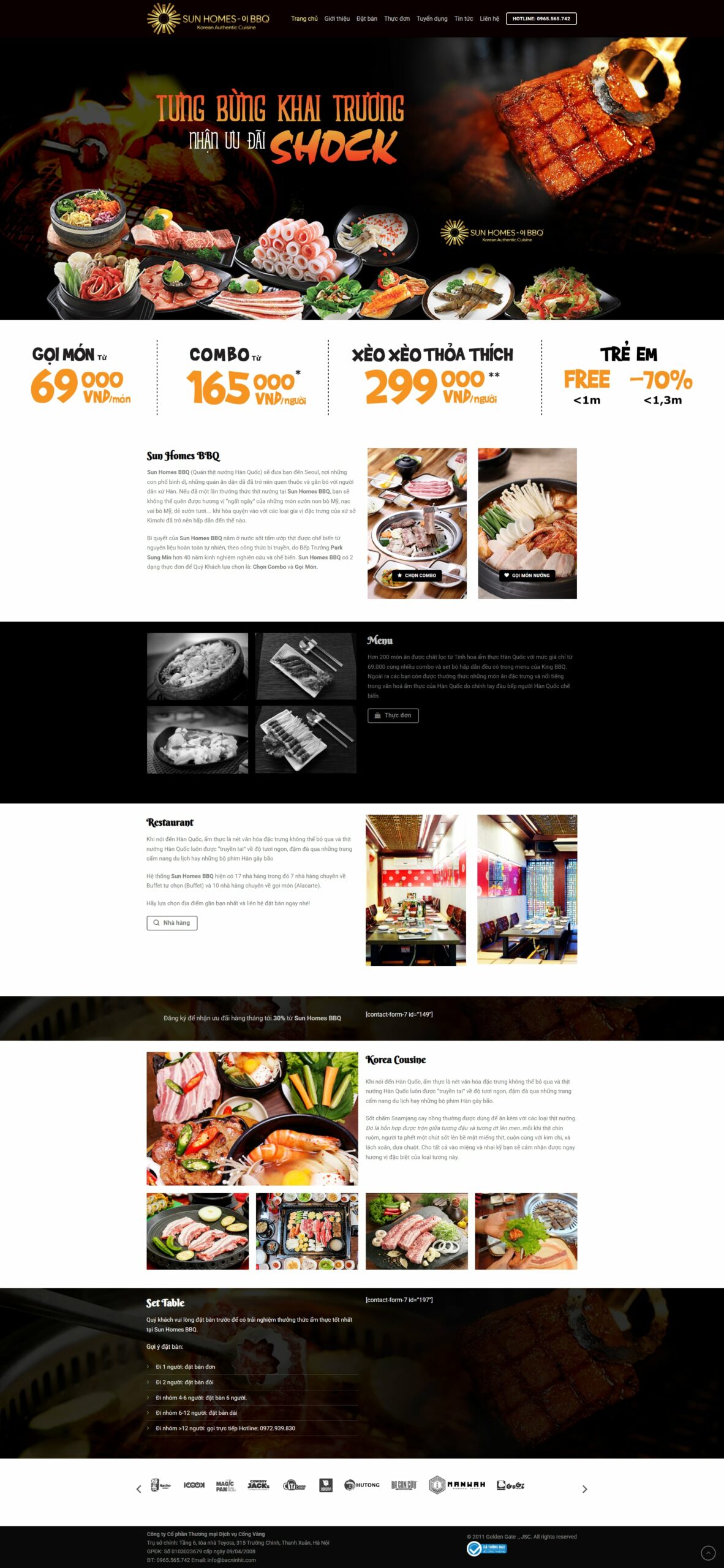 Mẫu website nhà hàng BBQ