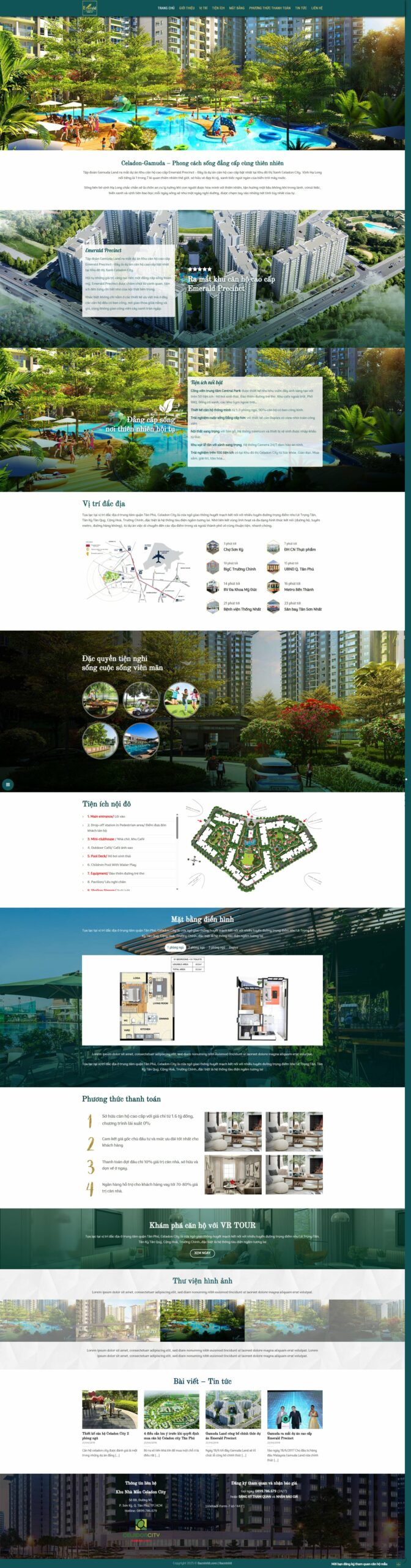 Mẫu website bất động sản Gamuda