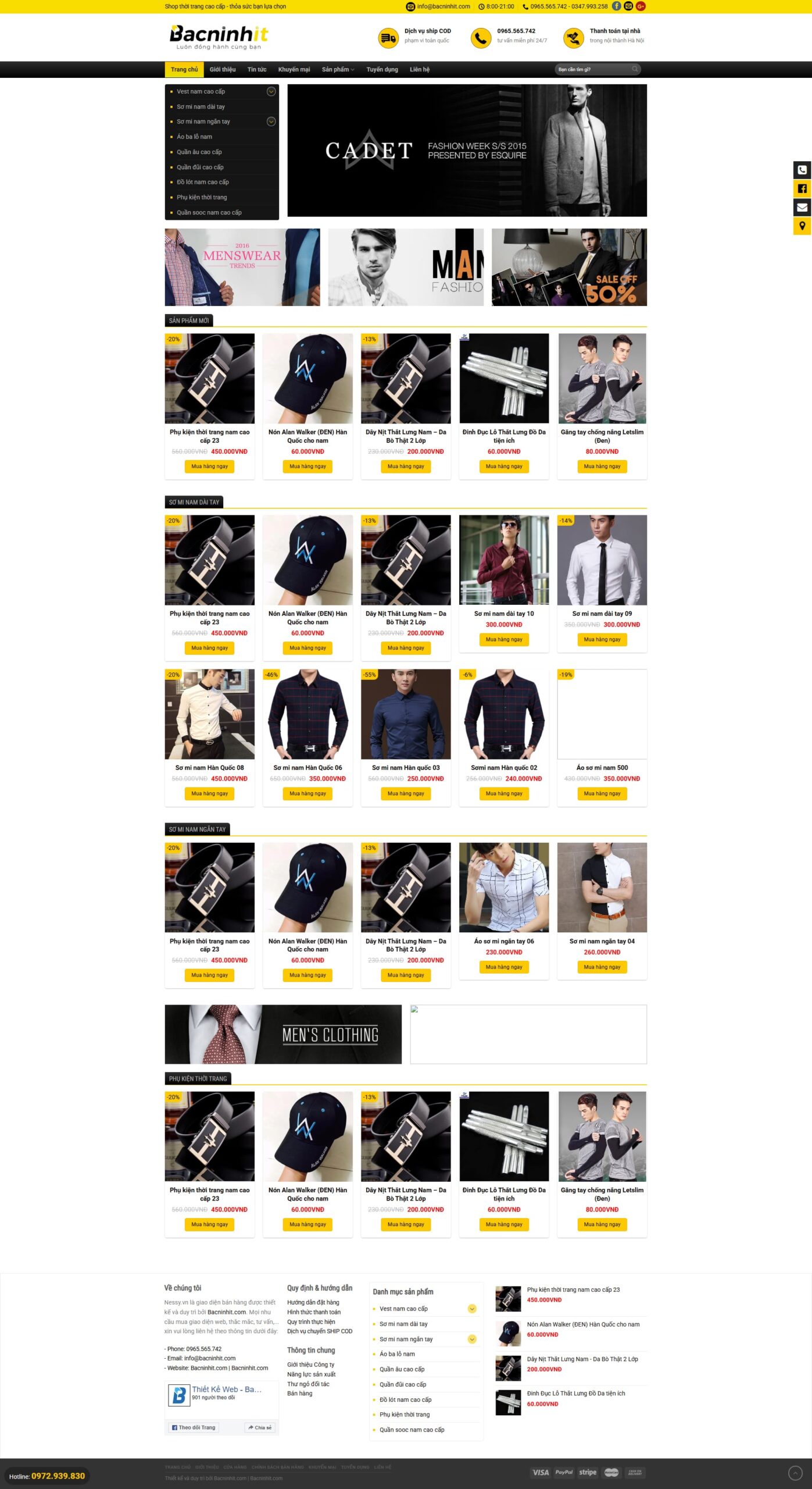 Mẫu website thời trang