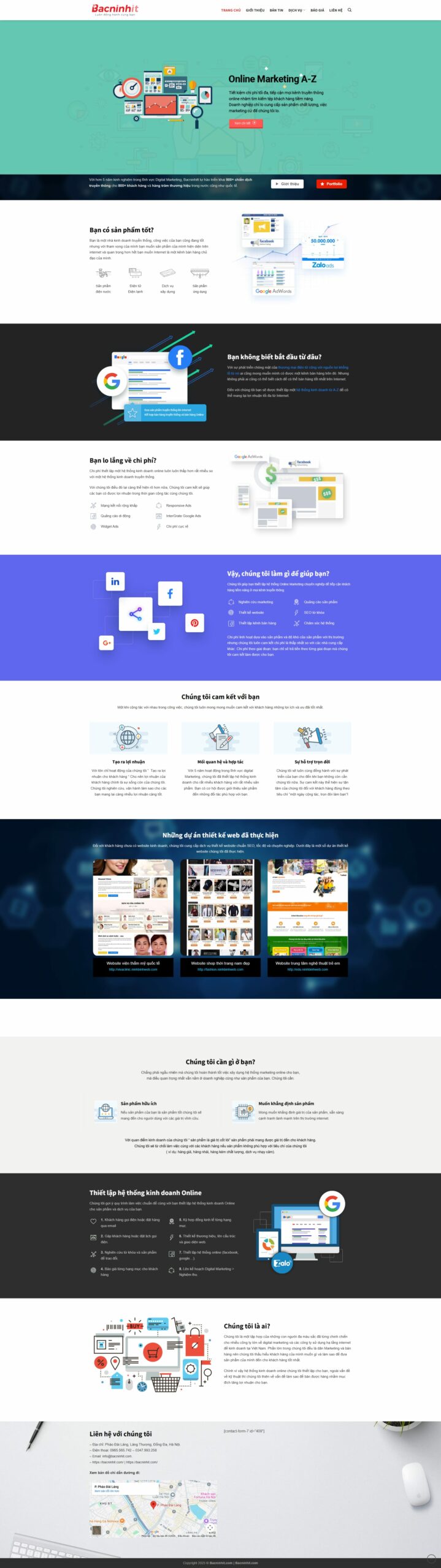 Mẫu website dịch vụ thiết kế