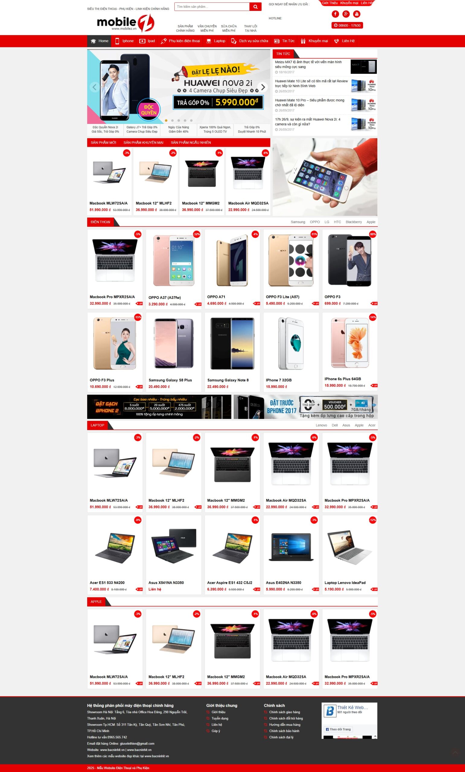 Mẫu website thương mại điện tử