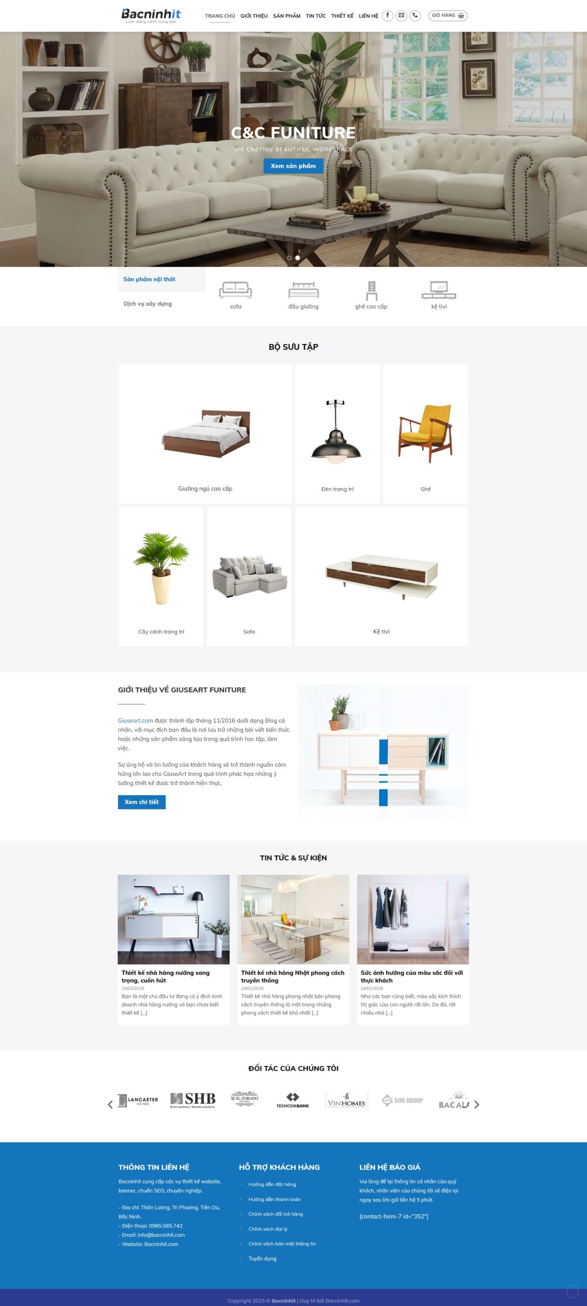 Mẫu website decor nội thất