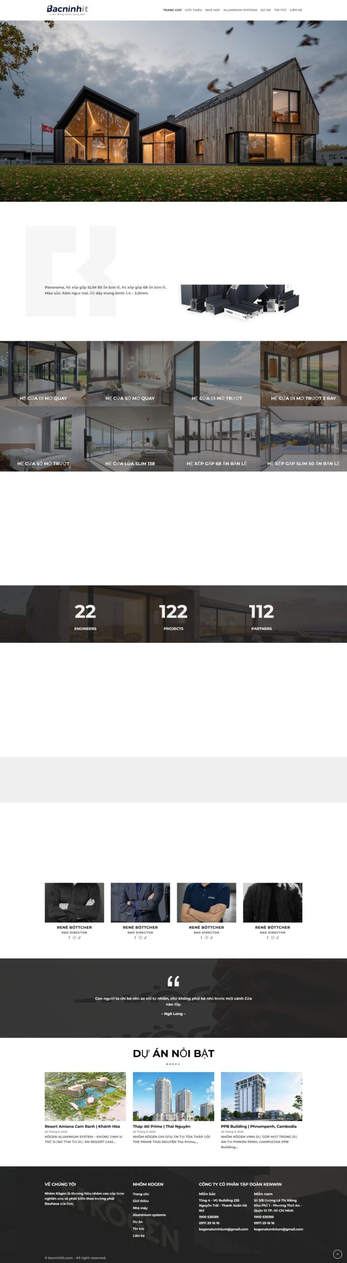 Mẫu website xưởng cơ khí