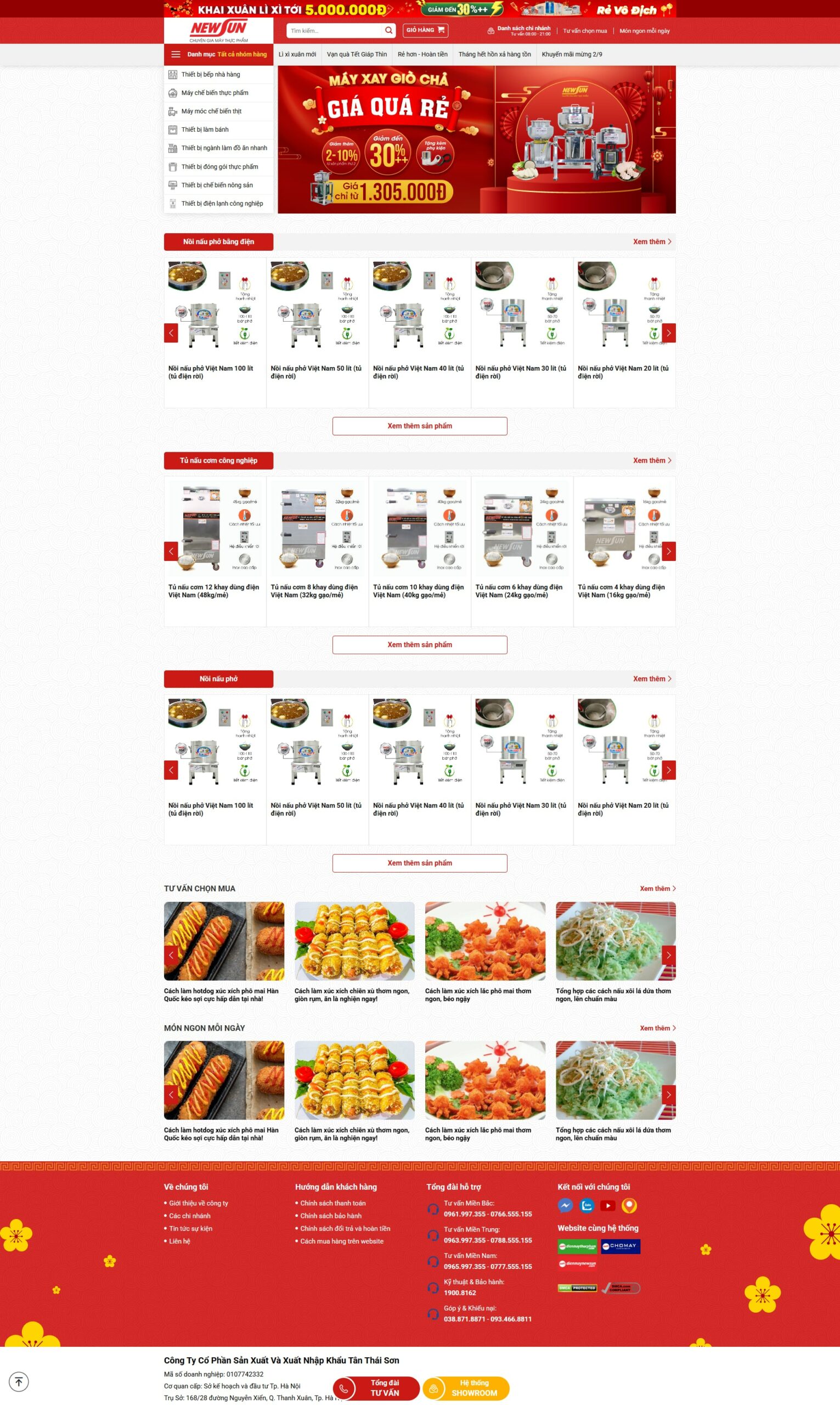 Mẫu website chuyên gia dụng thực phẩm