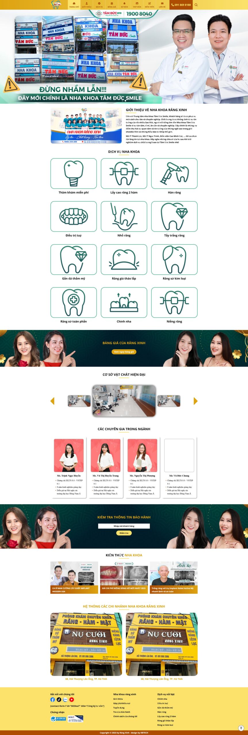 Mẫu website nha khoa
