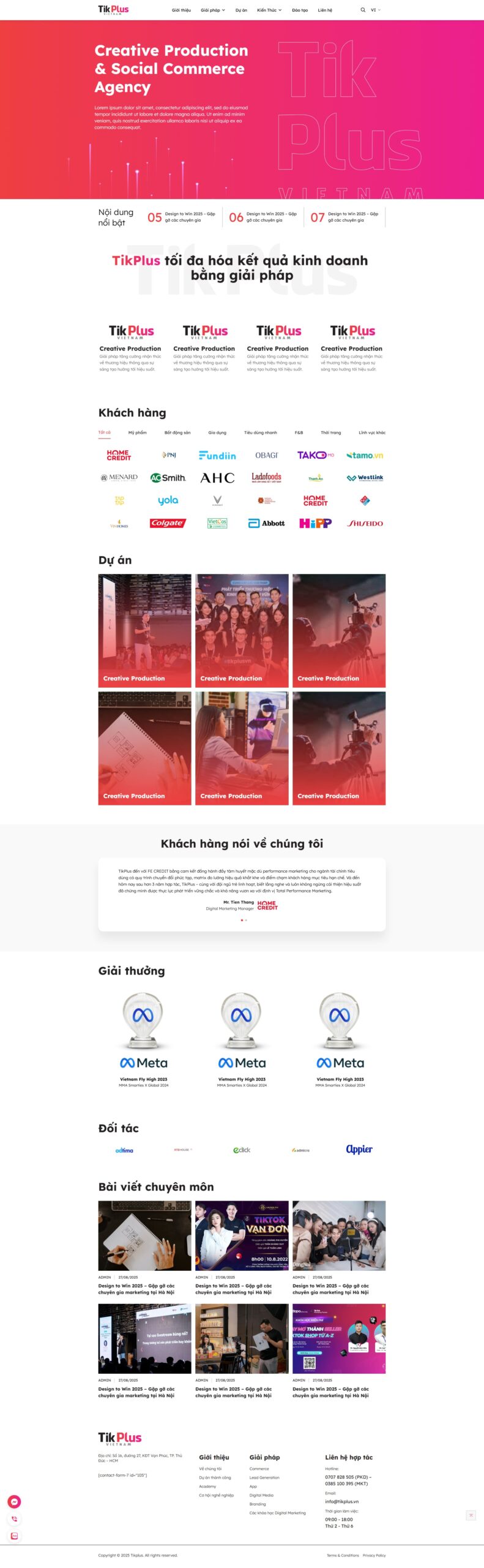 Mẫu website dịch vụ marketing