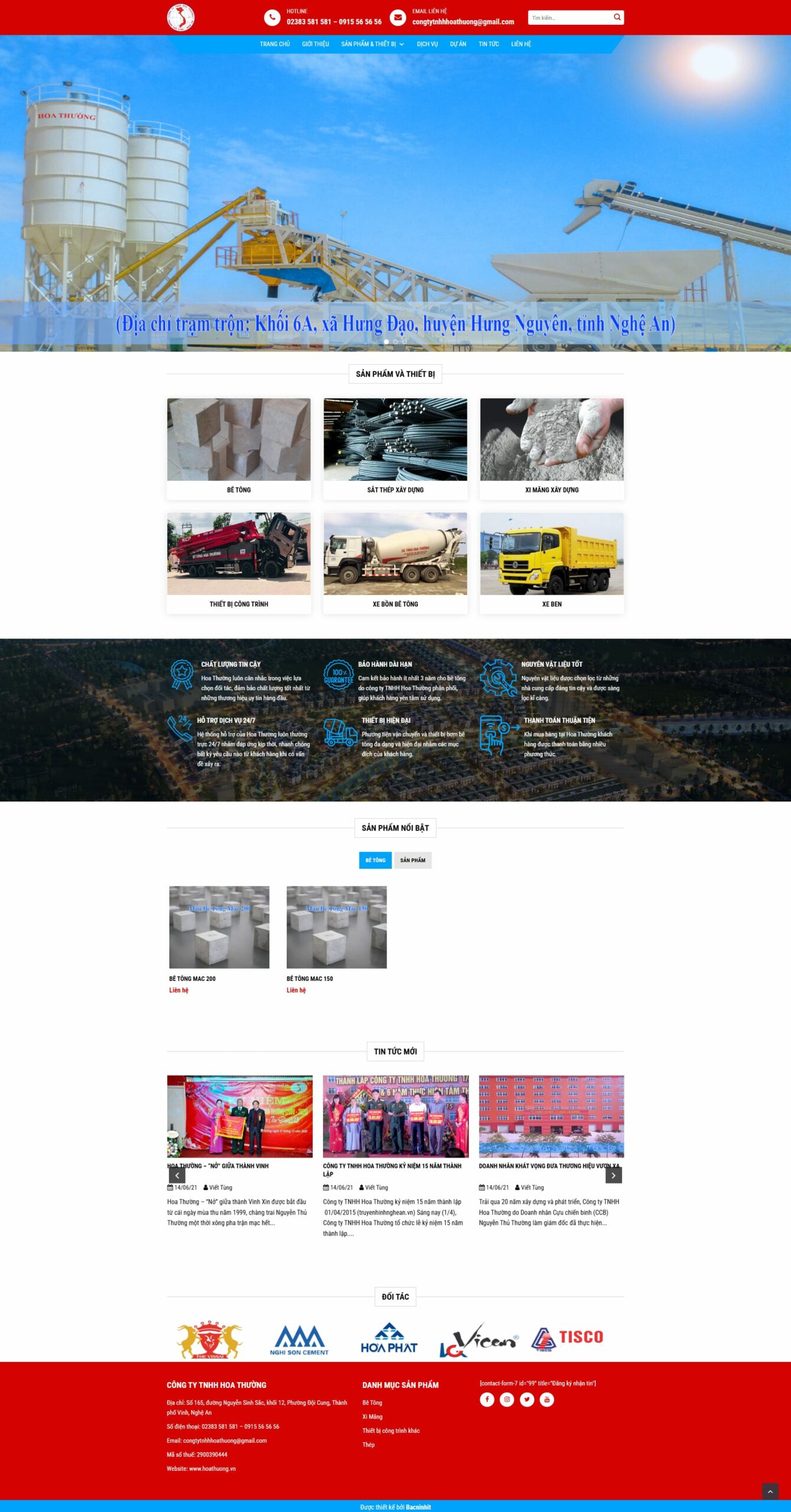 Mẫu website xây dựng